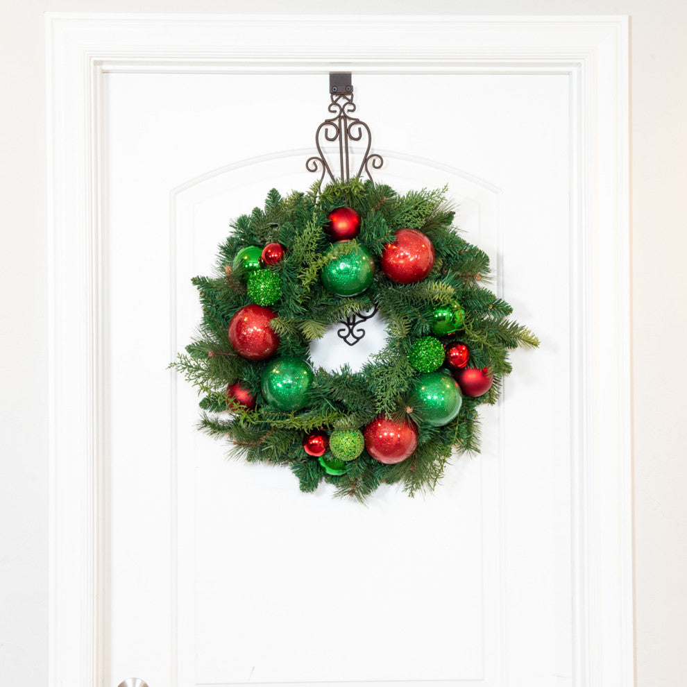 24" Lighted Christmas Wreath, Christmas Cheer