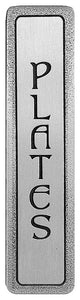 "Plates" Pull Antique Pewter (Vertical)