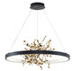 Sand Black Frame Chandelier with Gold Stainless Steel Confetti