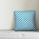 Blue Diamond Pattern Outdoor Throw Pillow, 20"x20"