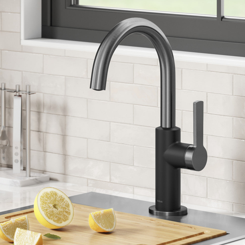 Oletto 1-Hole Kitchen Bar Faucet Matte Black