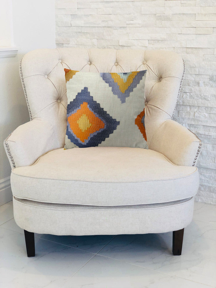Plutus Native Trail Cayenne Handmade Throw Pillow, Double Sided, 20x26 Standard