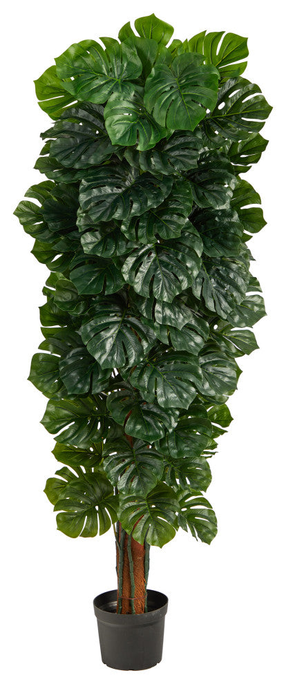 70" Monstera Artificial Tree, Indoor/Outdoor