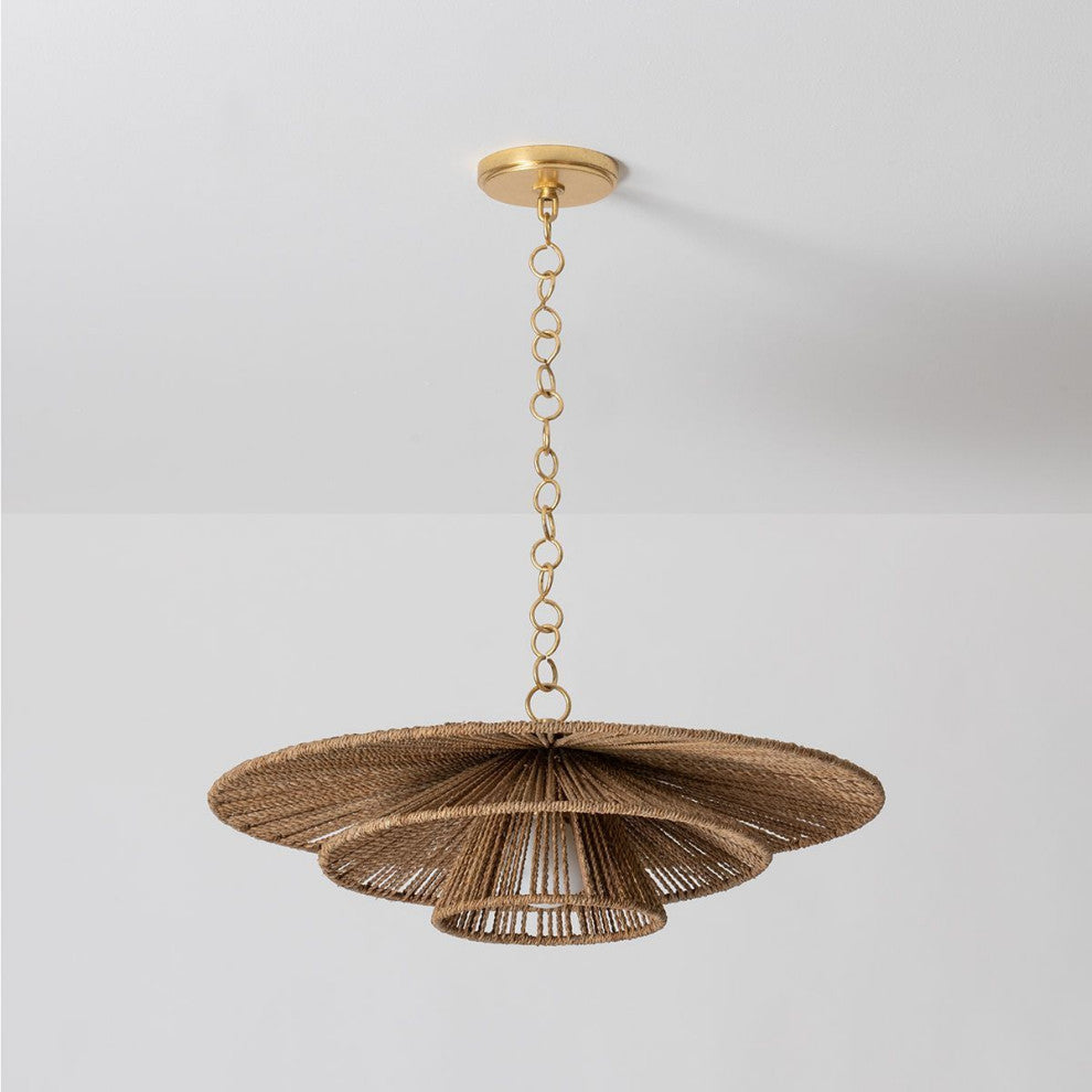 Levan Pendant, Vintage Gold Leaf