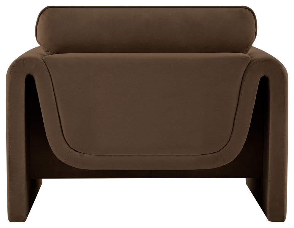 Sloan Brown Velvet Fabric Chair