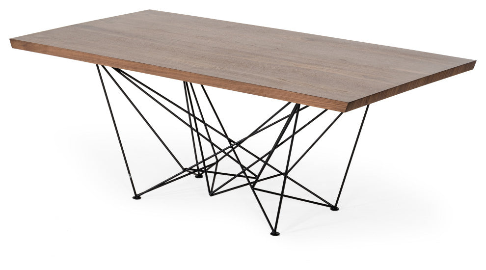 Modrest Naomi Modern Walnut Dining Table
