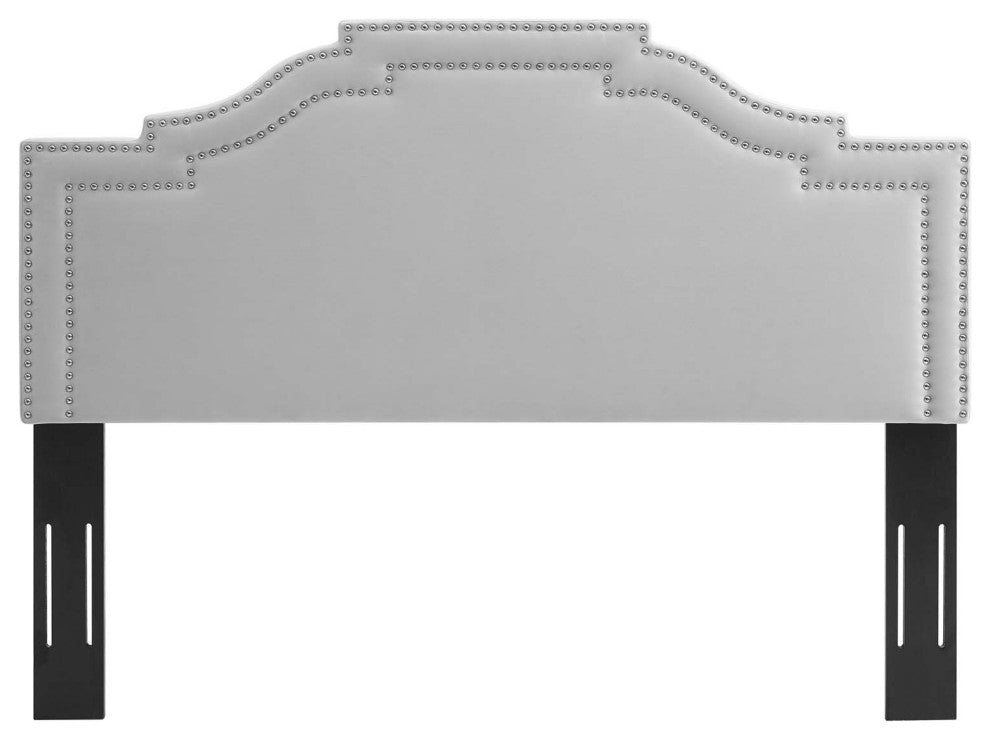 Lucia King/California King Performance Velvet Headboard-Light Gray