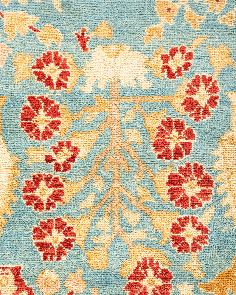 Tutku One-of-a-Kind Hand-Knotted Area Rug Light Blue, 7'10"x10'3"