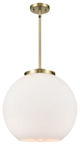 Athens Pendant, Antique Brass, Matte White, Matte White