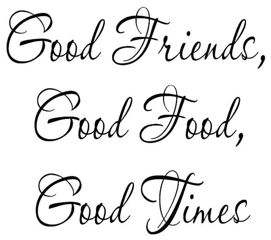 VWAQ Good Friends Good Food Good Times Decal Kitchen Decor Wall Sticker Saying