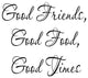 VWAQ Good Friends Good Food Good Times Decal Kitchen Decor Wall Sticker Saying