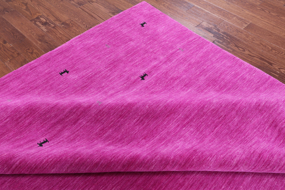 9' 0" X 12' 0" Persian Gabbeh Handmade Wool Rug - Q15058