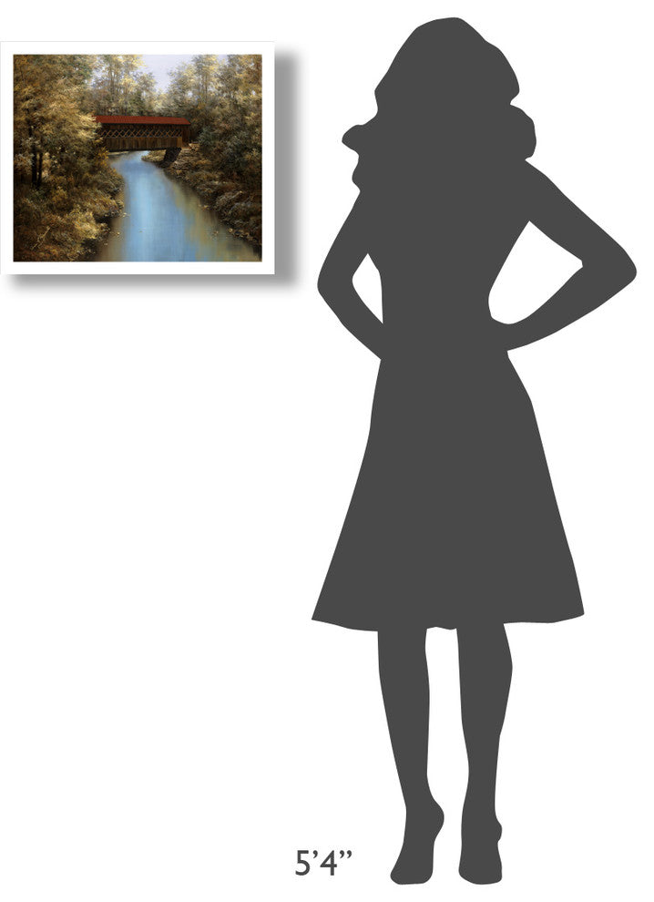 "Covered Bridge" Digital Paper Print by Diane Romanello, 22"x18"