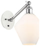 Innovations 317-1W-WPC-G651-8 1-Light Sconce, White and Polished Chrome