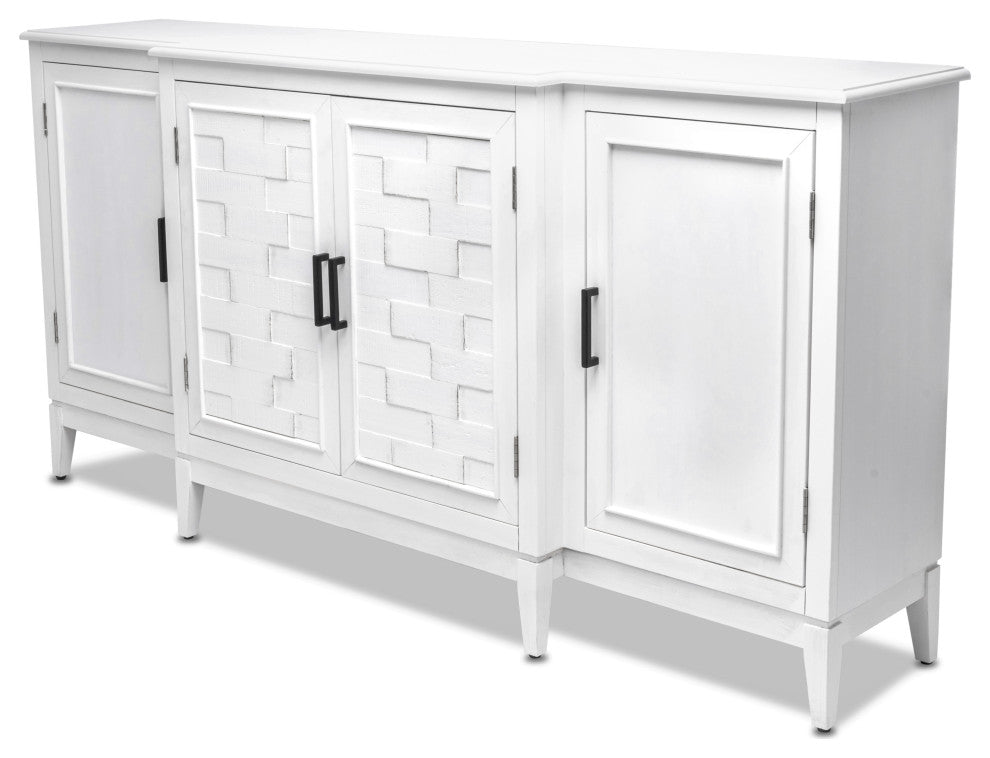 Siesta Key 4-Door Credenzaa, TV Stand, Entertainment Unit, Hallway Dresser