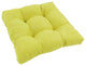 19" Squared Microsuede Tufted Dining Chair Cushion, Mojito Lime
