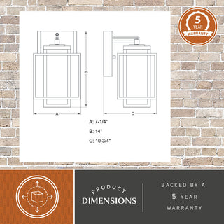 Hyde Park 7.25" Outdoor Wall Light Espresso Bronze