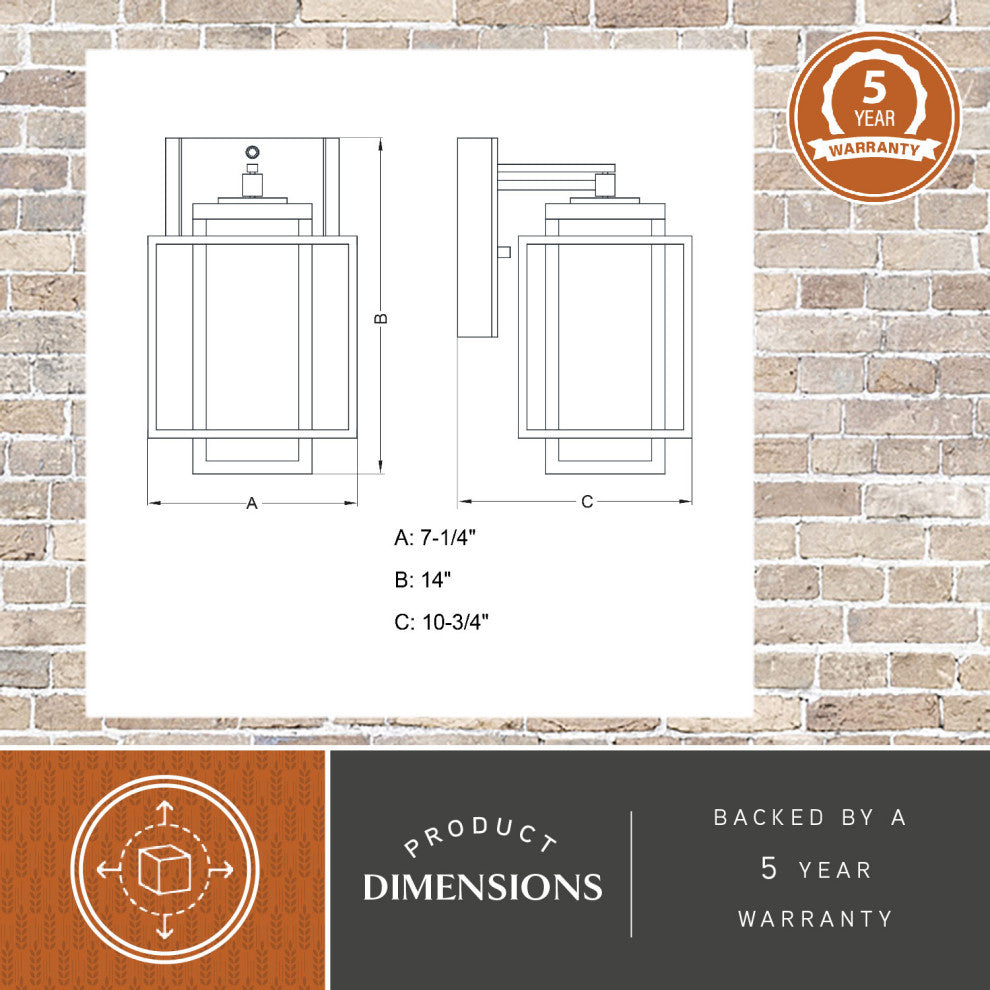 Hyde Park 7.25" Outdoor Wall Light Espresso Bronze