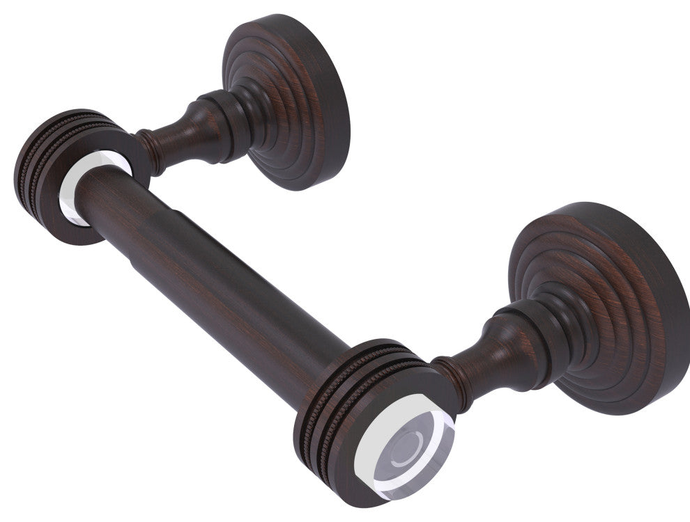 Pacific Grove 2-Post Toilet Paper Holder with Dotted Accents, Venetian Bronze