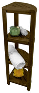 DecoTeak Oasis 4-Tier Teak Corner Shelf