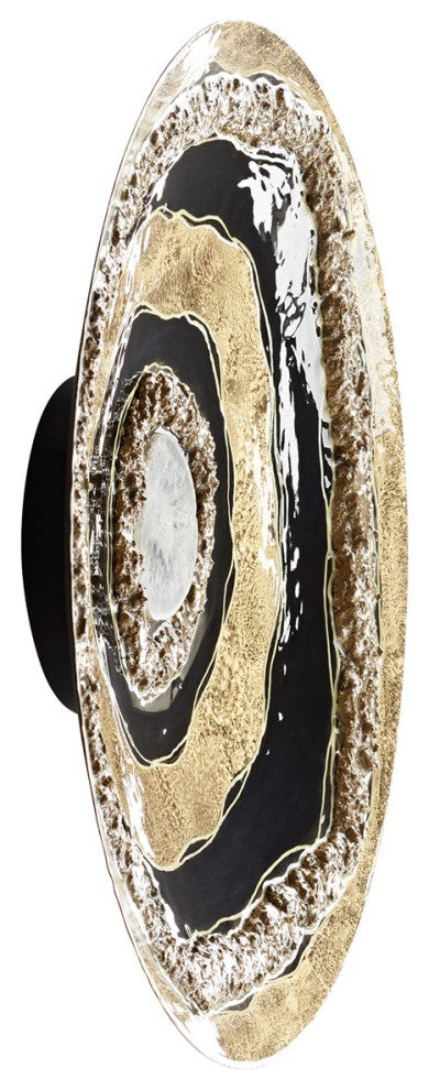 Cyan Small Skipping Rocks Wall Dï¿½cor 11324, Gold And Black