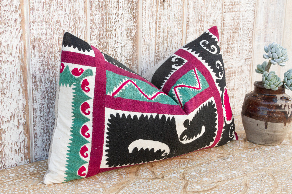 Olma Gul Suzani Lumbar Pillow