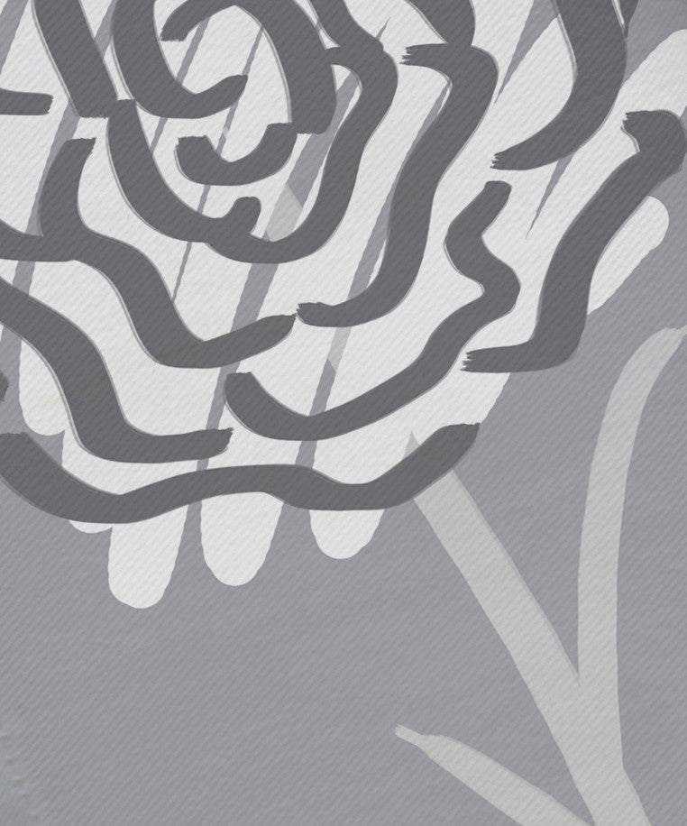 Spring Floral 2, Floral Print Napkin, Gray, Set of 4