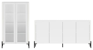 Manhattan Comfort 2-Piece Abbey Bookcase and Sideboard