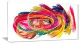 "Colorful Thick Strokes" Abstract Digital Art Canvas Print