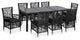 Vidaxl 9 Piece Outdoor Dining Set Poly Rattan Black