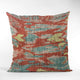 Plutus Multi-Color Velvet iKat Luxury Throw Pillow, 16"x16"