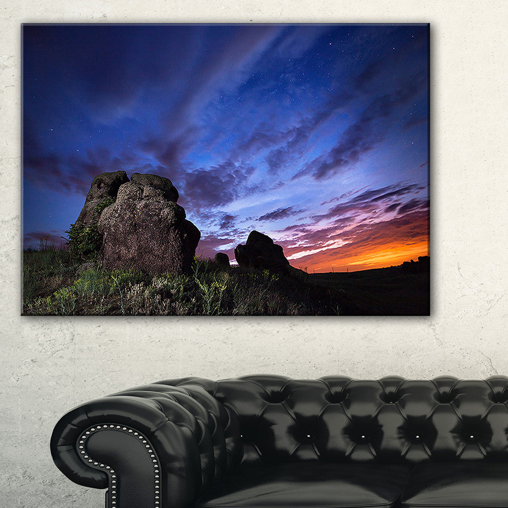"Summer Night Blue Sky" Canvas Print, 40"x20"