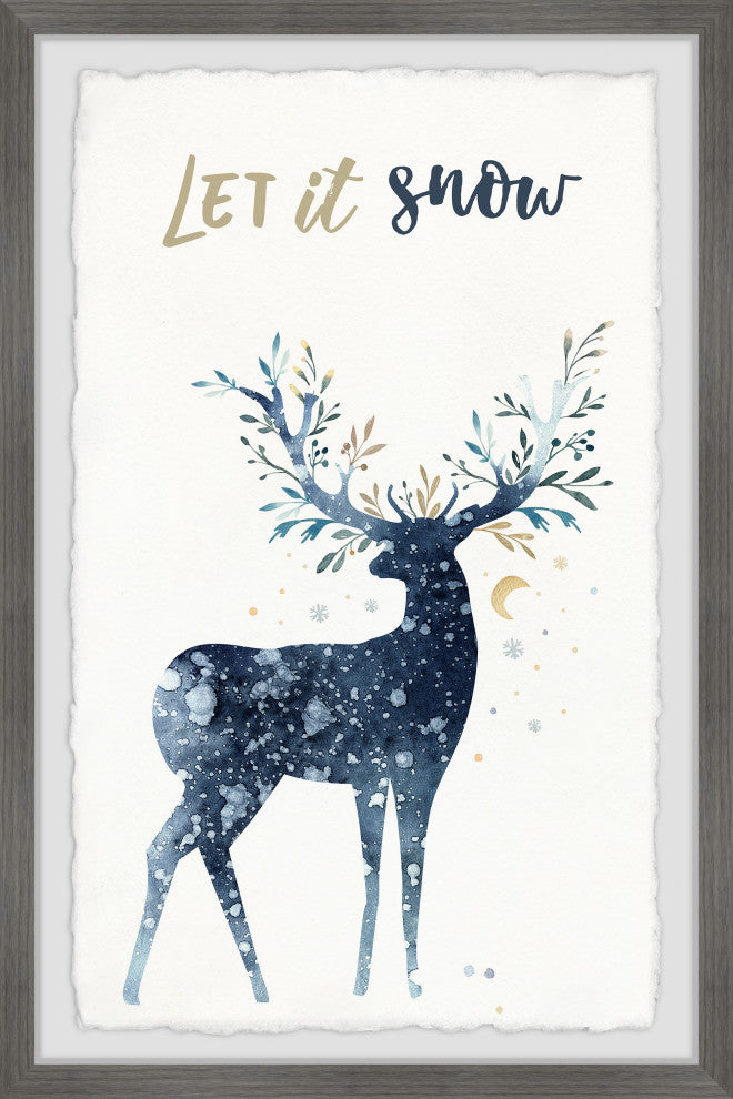 "Waiting for Snow" Framed Painting Print, 24x36