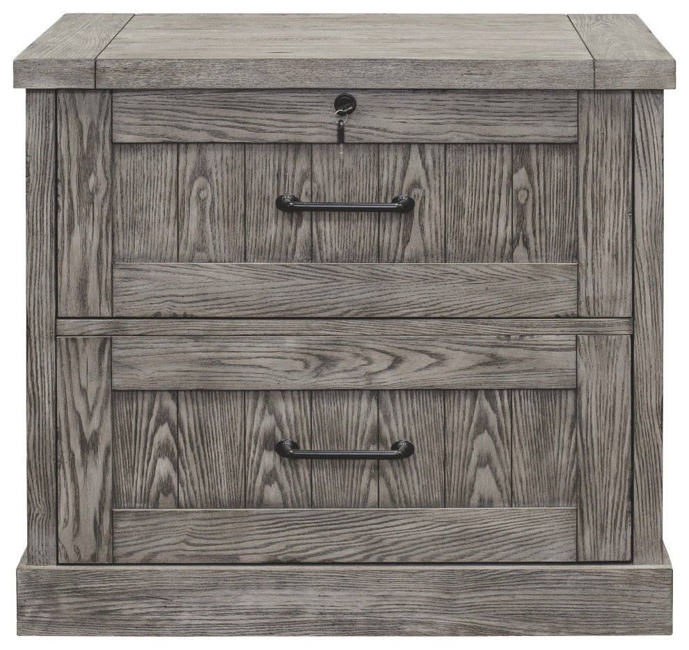 Lateral File With Locking Legal/Letter File Drawer, Fully Assembled, Gray