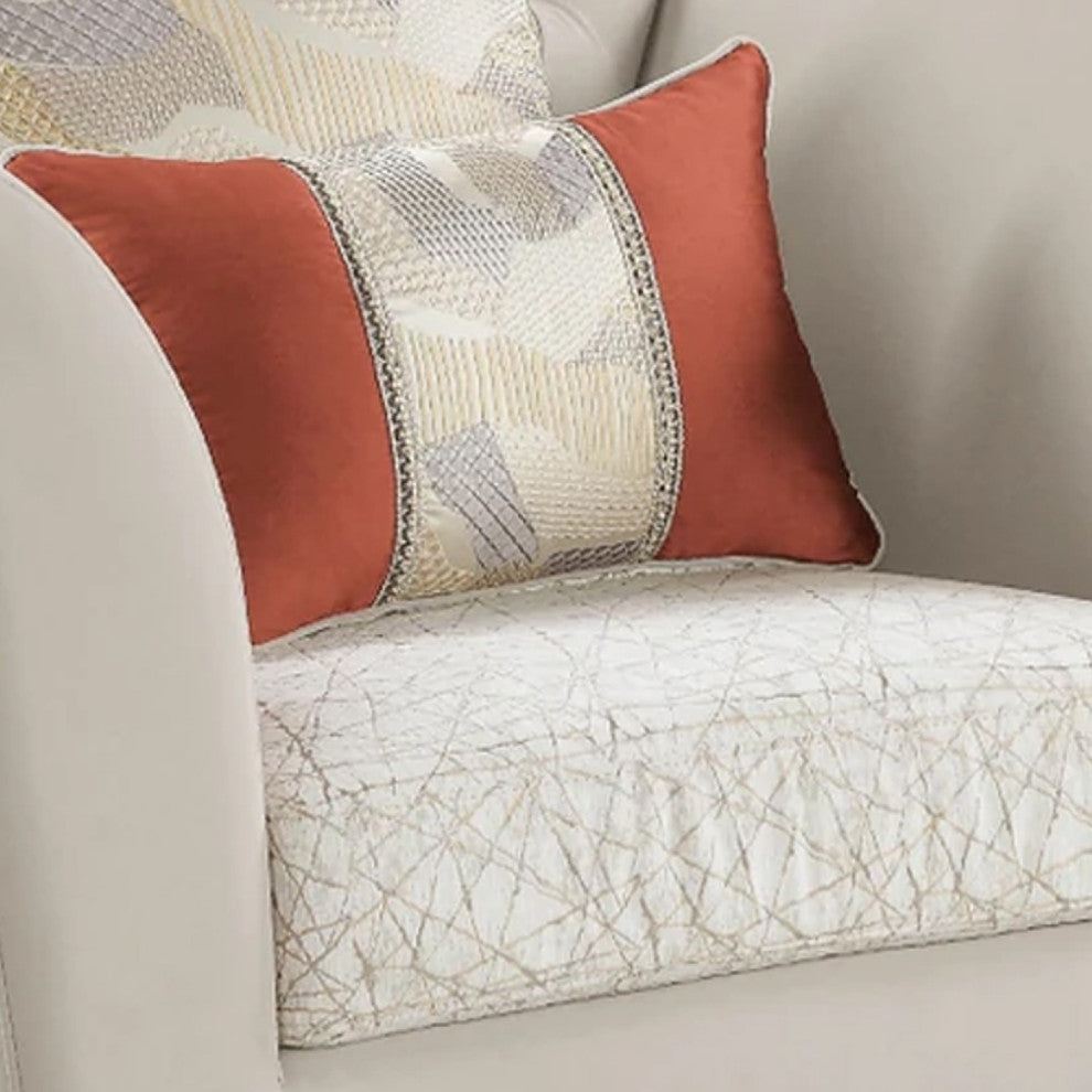Benzara BM275497 44" Chair, Velvet, Arched, Button Tufted, Metal Legs, Beige