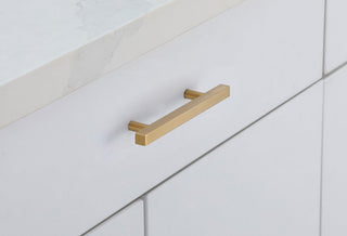 4" Center To Center Brass Modern Zinc Alloy Cabinet Pull, Pack