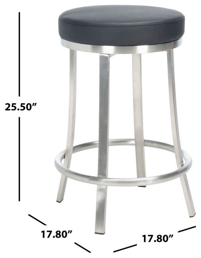 Safavieh Obito Swivel Counter Stool, Black