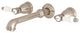 Kingston Brass Two-Handle Wall Mount Tub Faucet, Brushed Nickel