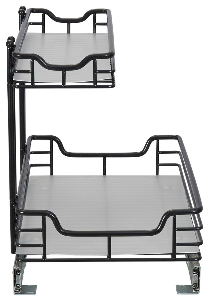 2 Tier Sliding Cabinet Organizer
