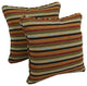18" Double-Corded Jacquard Chenille Square Throw Pillows, Set of 2, Cadillac