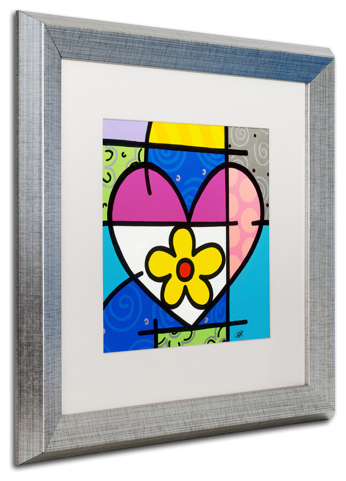 Roberto Rafael 'Big Heart II' Matted Framed Art