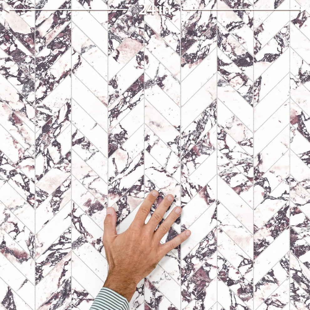Touche Chevron Rubis Porcelain Floor/Wall Tile