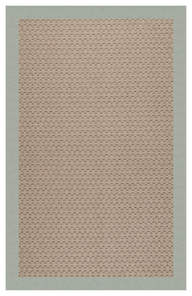 Zoe-Grassy Mountain Machine Tufted Rectangle Rug, Marine Blue, 8''x10''