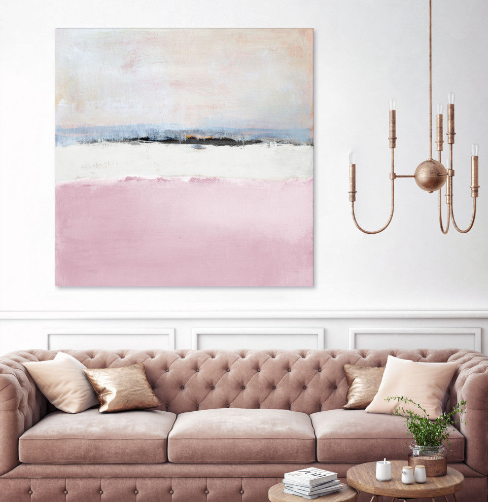 Pink Sea Abstract - 54 x 54 by Lanie Loreth