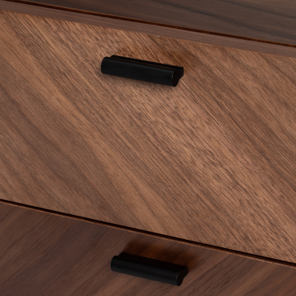 Nova Domus Kamela -Modern Walnut Bedroom Set, Eastern King
