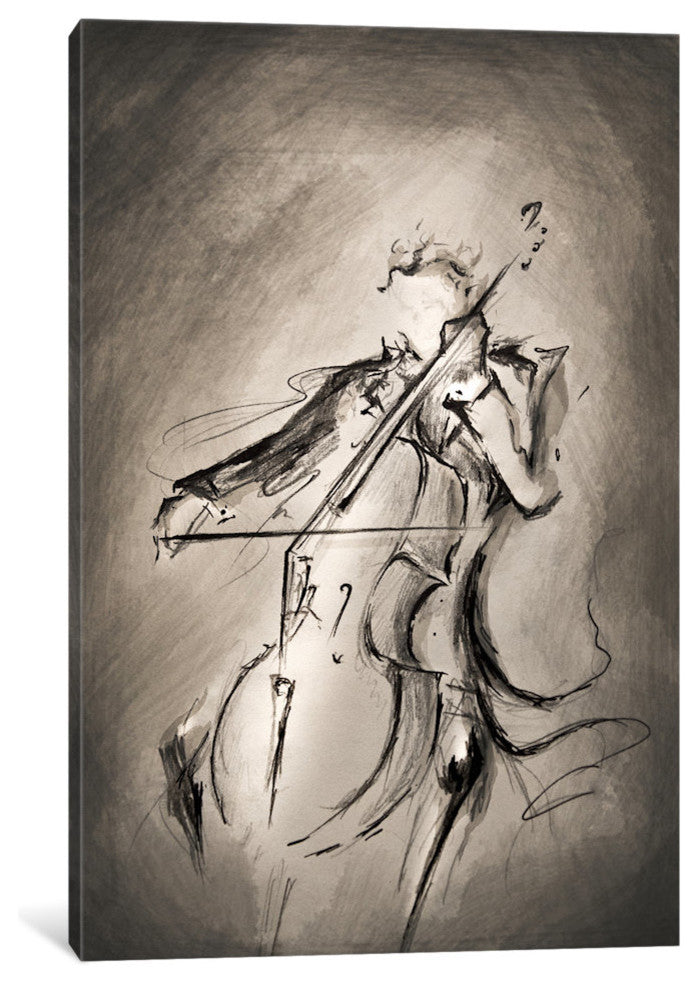 "The Cellist Gallery" by Marc Allante, 40x26x1.5"