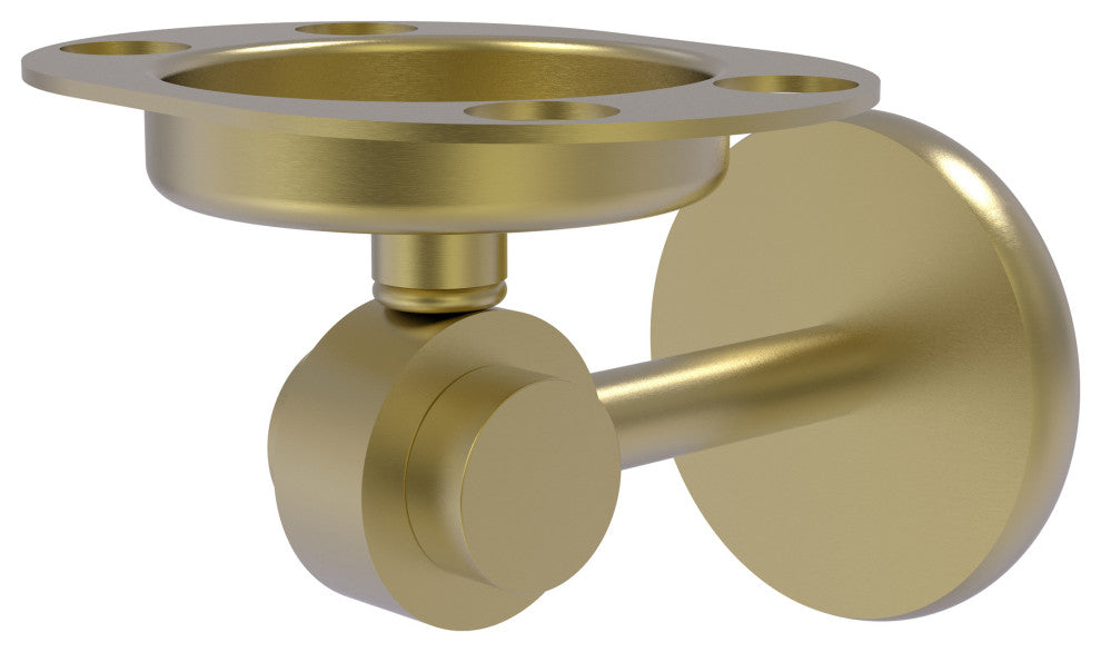 Satellite Orbit Two Toothbrush Holder, Satin Brass
