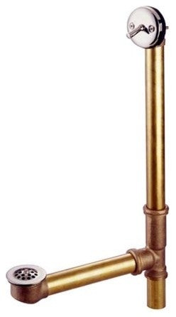 Kingston Brass 18" Trip Lever Waste & Overflow With Grid, Brushed Nickel