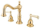 Kingston Brass Widespread Bathroom Faucet With Brass Pop-Up, Polished Brass
