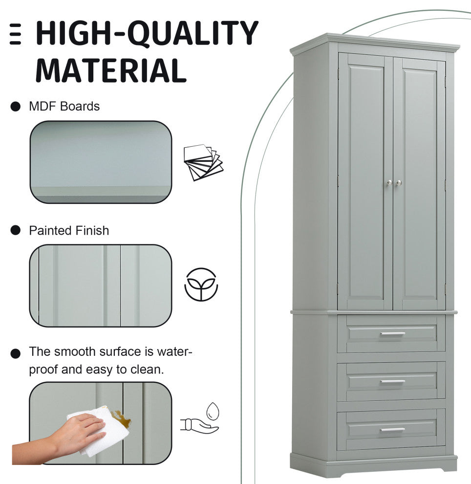 Infographic-style image with features and material claims (text overlays).